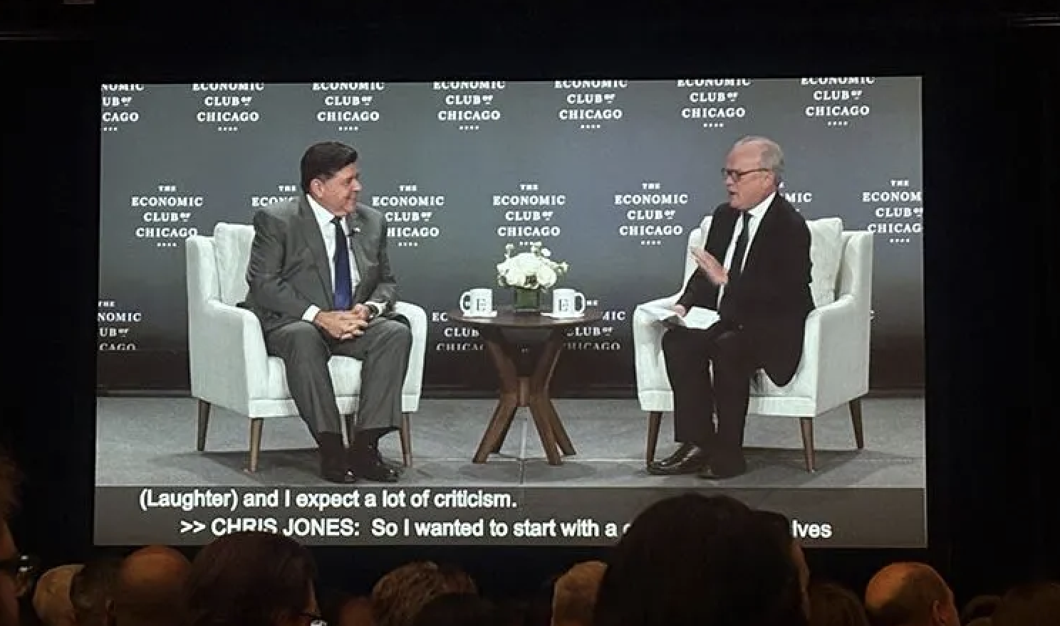 Pritzker talks city budget, Bears stadium with Chicago business and civic leaders