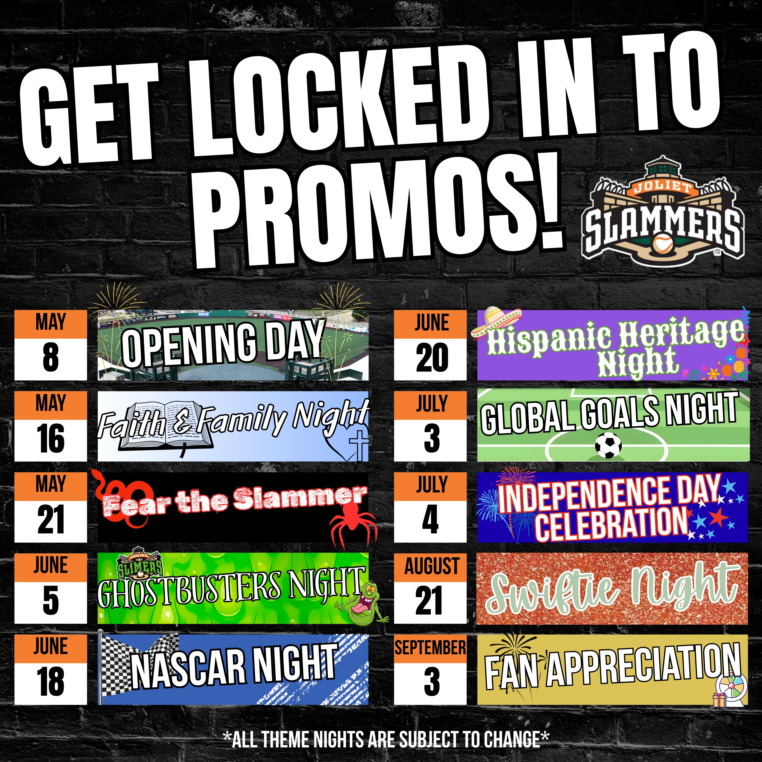 Joliet Slammers Announce Individual Game Tickets Now On-Sale and the 2026 Promotional Schedule