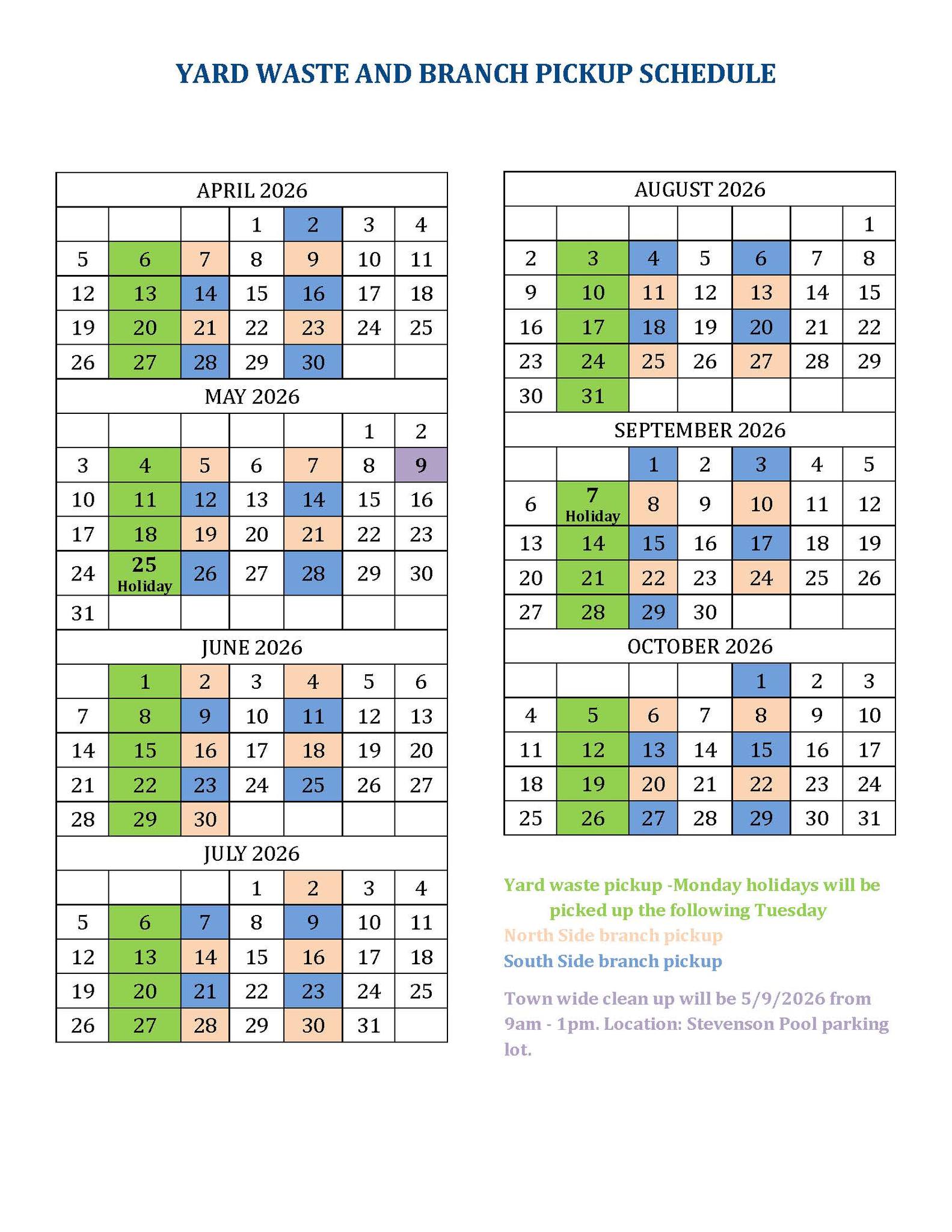 Dwight Yard Waste and Branch Pickup Schedule