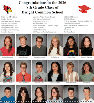 Congratulations to the Dwight Common School 2026 8th Grade Class!