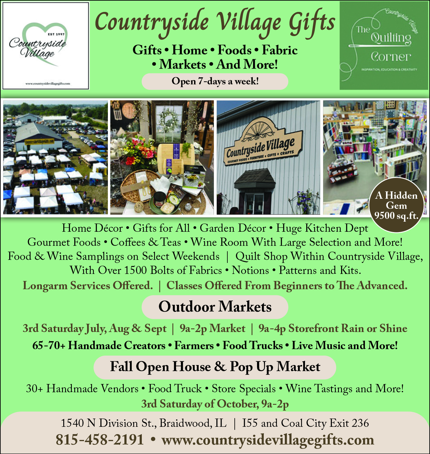 Countryside Village Gifts • Outdoor Markets