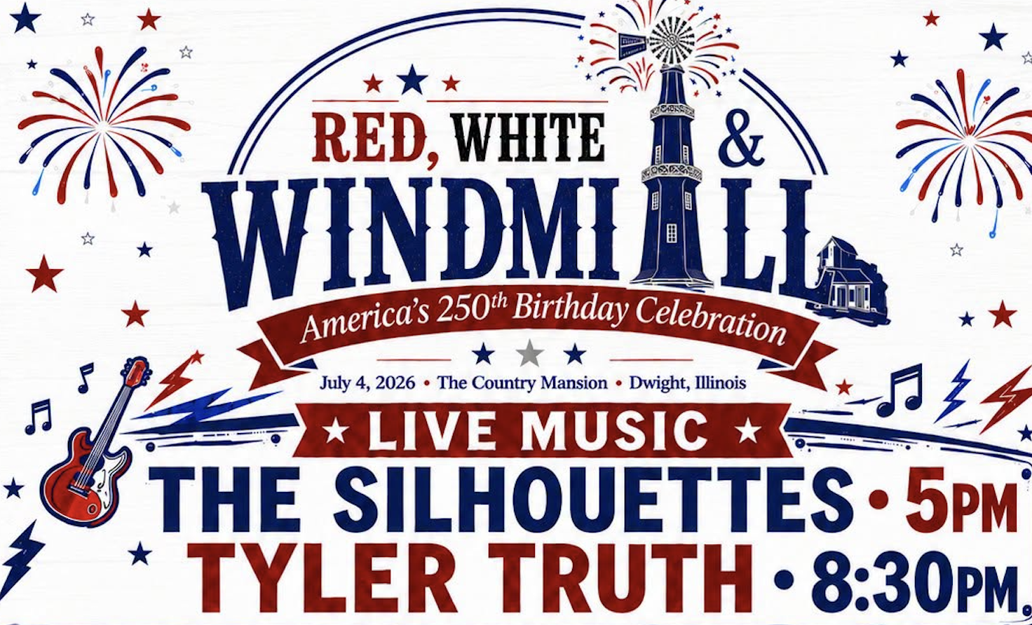 The Country Mansion to Host Inaugural “Red, White & Windmill” July 4 Celebration
