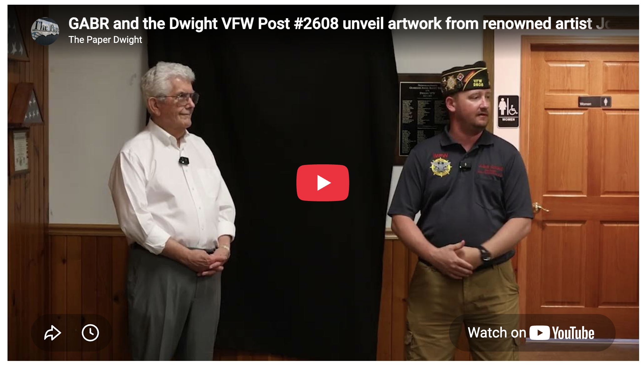 GABR and the Dwight VFW Post #2608 unveil artwork from renowned artist Joe Everson