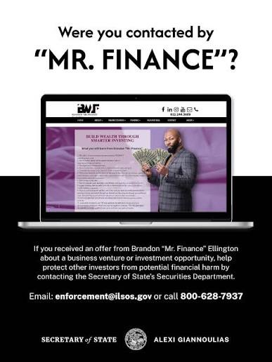 Giannoulias Warns Investors About New “Mr. Finance” Solicitations, Urges Clients to Come Forward